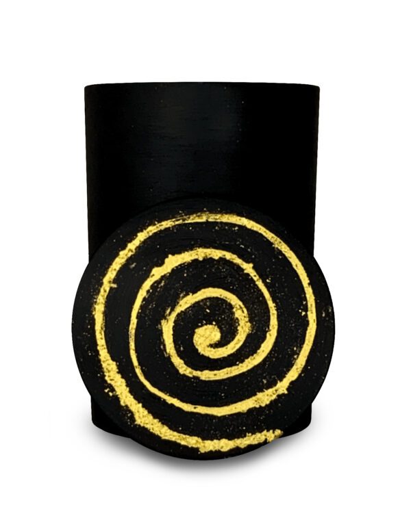 Handbemalte Urne mit goldenem Buddha Motiv