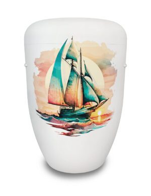 Urne mit Motiv Segelschiff