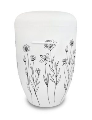 Urne mit Blumen zum Bemalen und Selbstgestalten