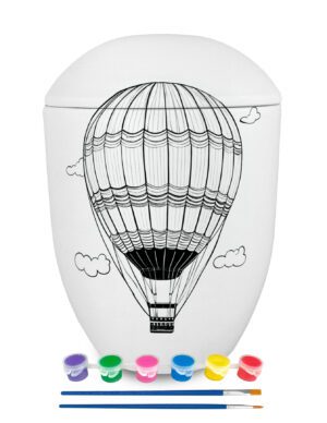 Weiße Seeurne mit Ballon zum Bemalen und Selbstgestalten