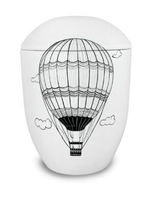 Weiße Seeurne mit Ballon zum Bemalen und Selbstgestalten