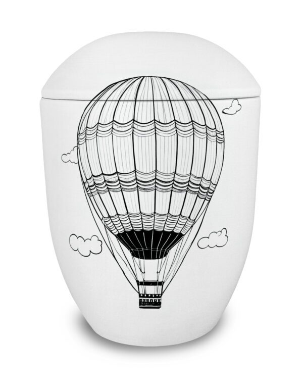 Weiße Seeurne mit Ballon zum Bemalen und Selbstgestalten