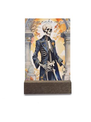 Acrylglasbild 10 x 15cm mit Holzständer "memento mori kimono"
