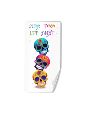 Sticker "Der Tod ist bunt" (Schädel)