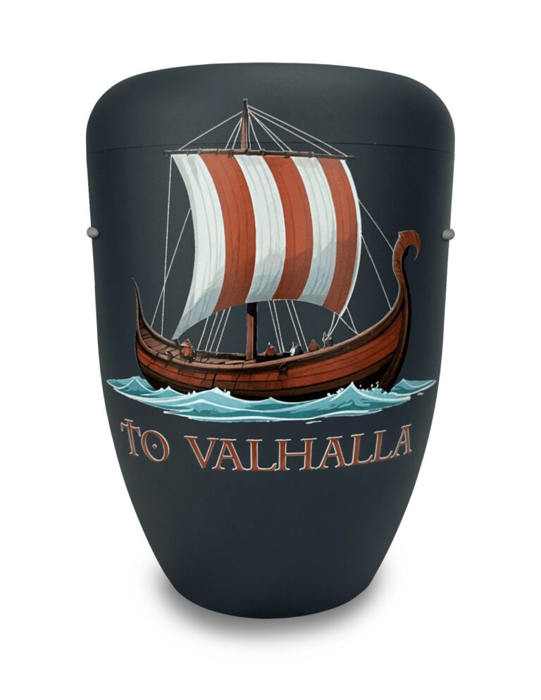 Wikinger Urne mit Schiff - to Valhalla