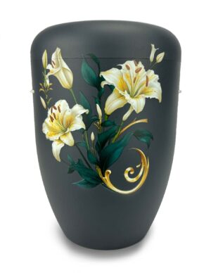 Naturstoffurne „Barocklilien“