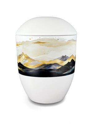 Seeurne "Bergpanorama schwarz/gold"