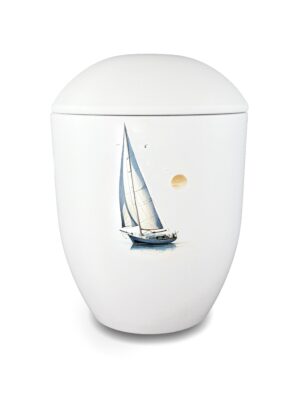 Seeurne "Segelboot, ruhige See"