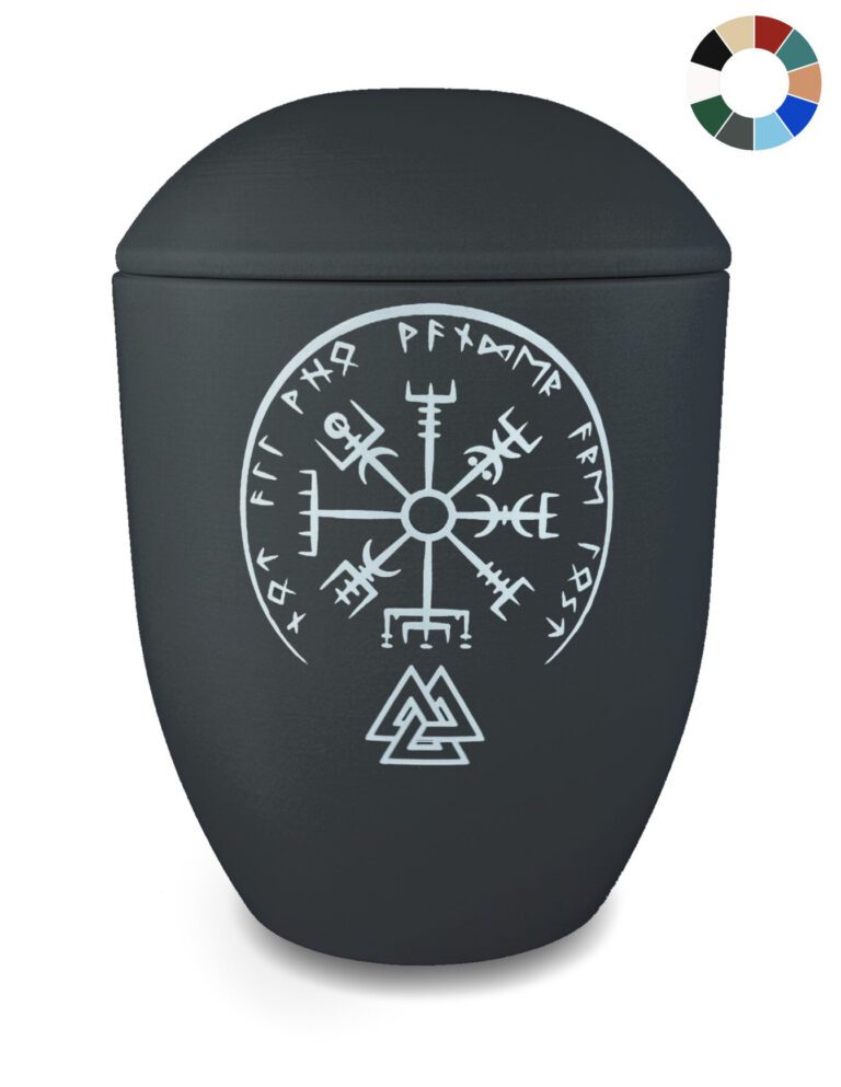 Nordische Seeurne "Valknut" mit Wikinger-Motiv