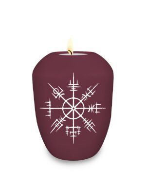 Befüllbares Gedenklicht / Memory Urne mit nordischem Motiv