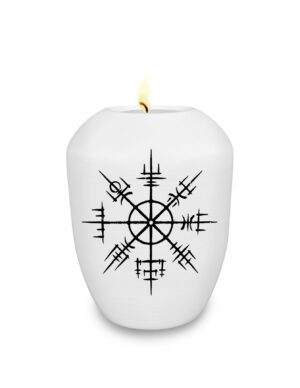 Befüllbares Gedenklicht / Memory Urne mit nordischem Motiv