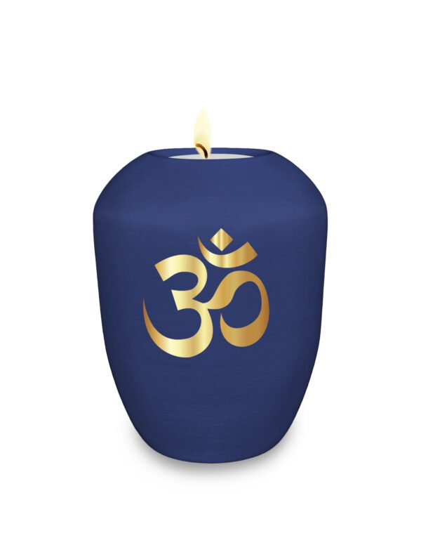 Befüllbares Gedenklicht / Memory Urne mit "Om" Symbol