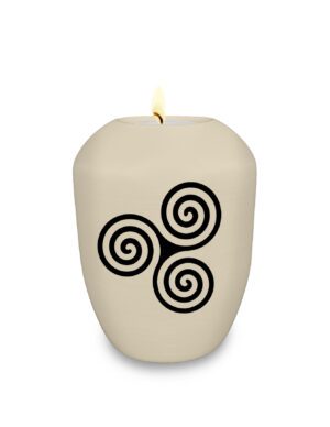 Befüllbares Gedenklicht / Memory Urne mit keltischem Motiv