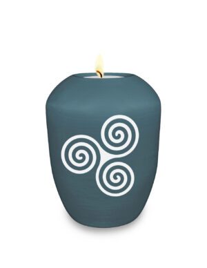 Befüllbares Gedenklicht / Memory Urne mit keltischem Motiv