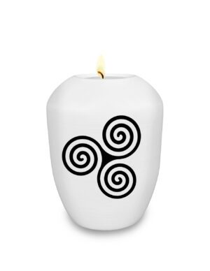 Befüllbares Gedenklicht / Memory Urne mit keltischem Motiv
