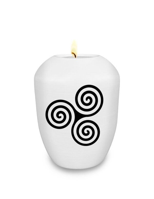 Befüllbares Gedenklicht / Memory Urne mit keltischem Motiv