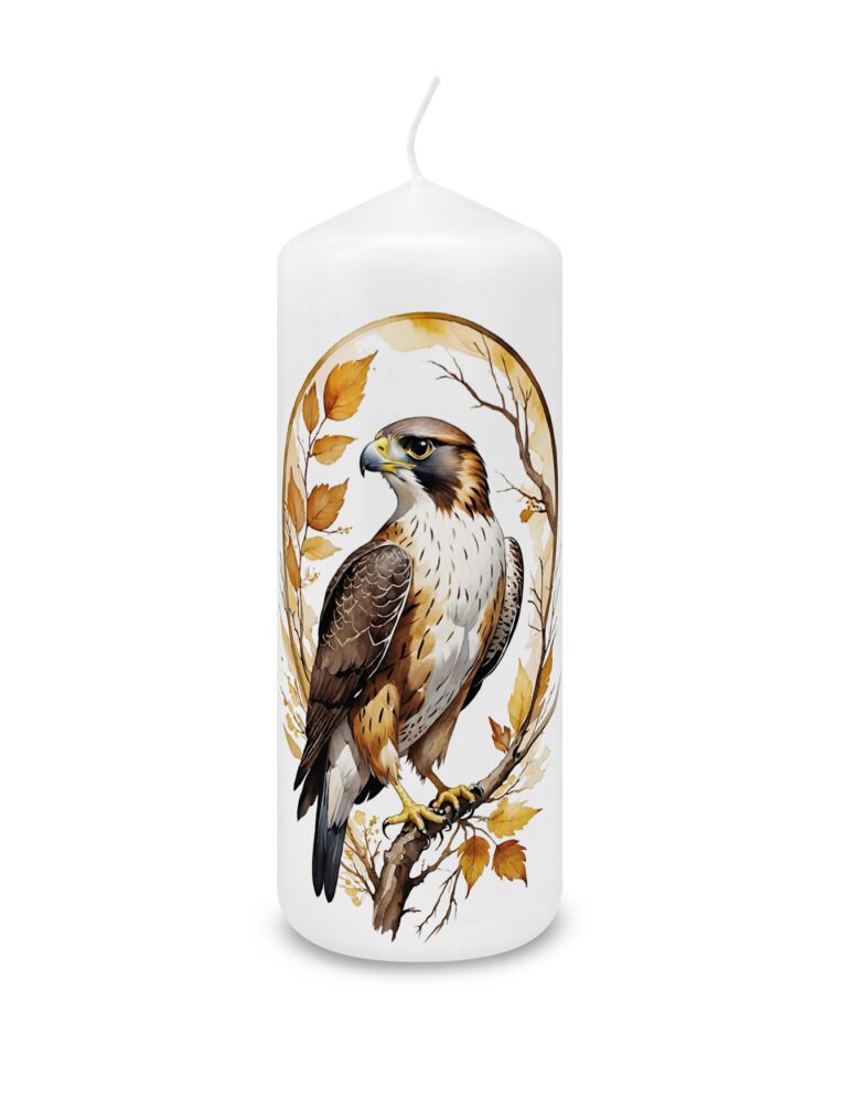 Kerze "Spirit Animal - Falke" 80 x 200 mm