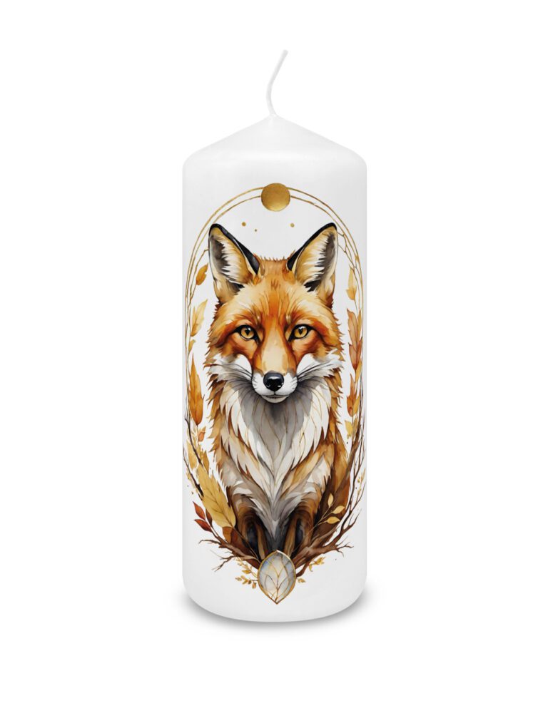 Kerze "Spirit Animal - Fuchs" 80 x 200 mm