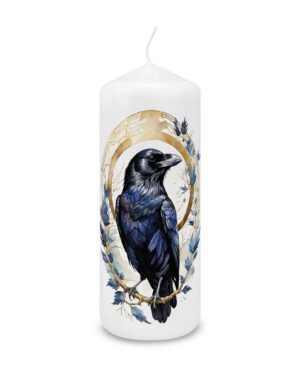 Kerze "Spirit Animal - Rabe" 80 x 200 mm