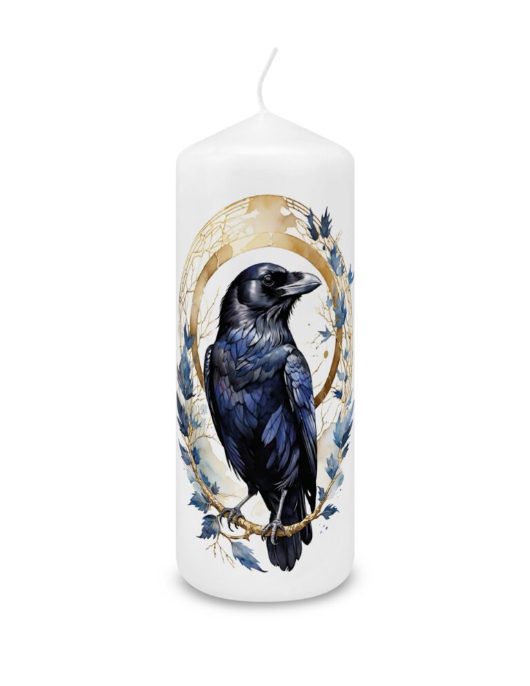 Kerze "Spirit Animal - Rabe" 80 x 200 mm