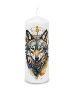 Kerze "Spirit Animal - Wolf" 80 x 200 mm