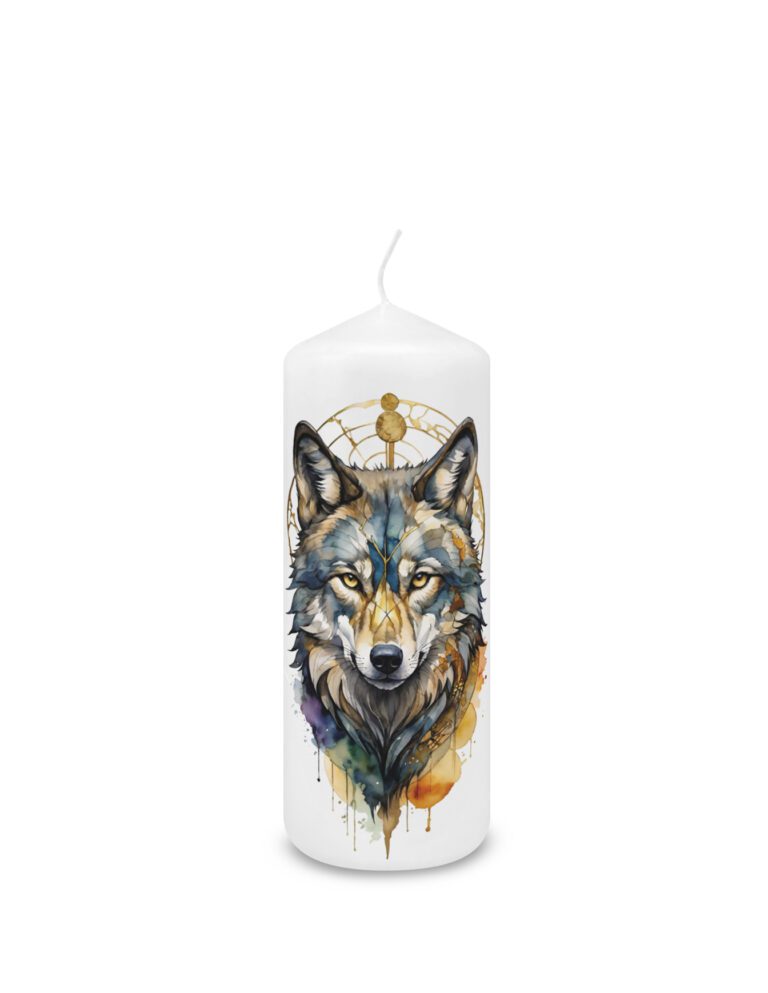 Kerze "Spirit Animal Wolf" 150 x 58 mm