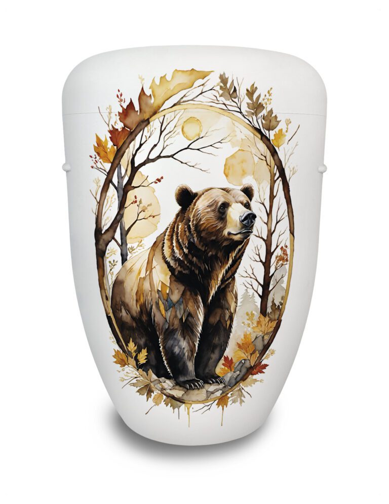 Naturstoffurne "Spirit Animal - Bär“