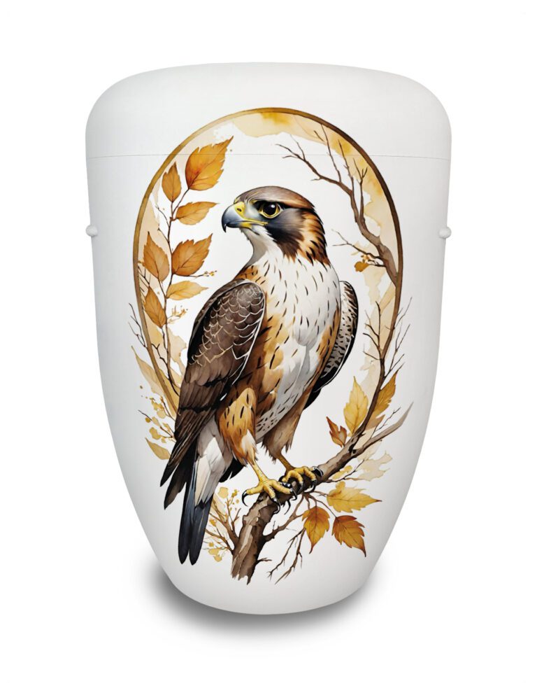 Naturstoffurne "Spirit Animal - Falke“