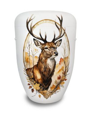 Naturstoffurne "Spirit Animal - Hirsch“