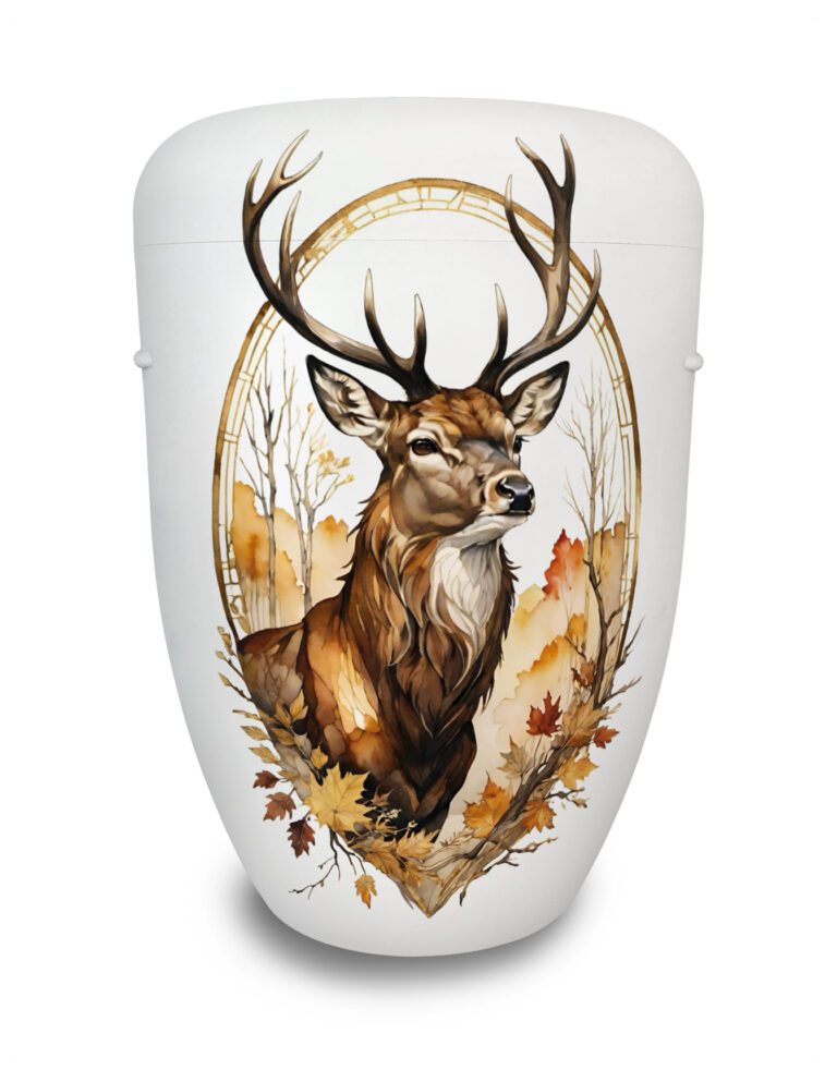 Naturstoffurne "Spirit Animal - Hirsch“