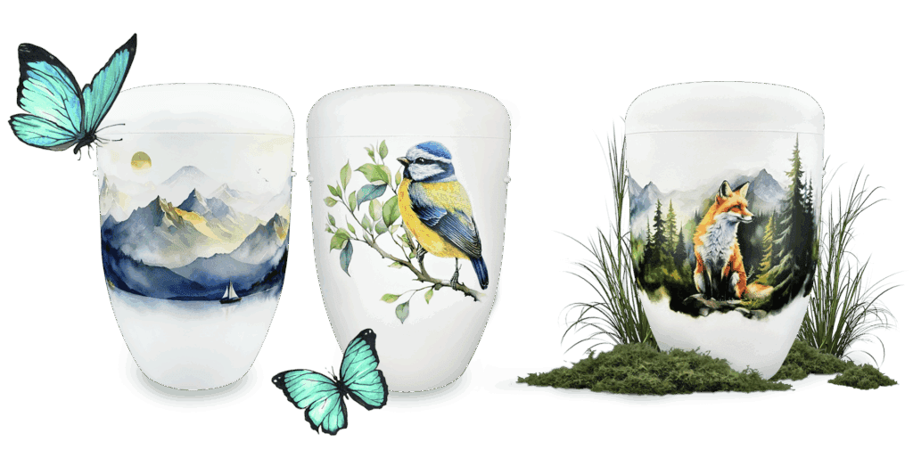 Urnen mit Natur Motiven