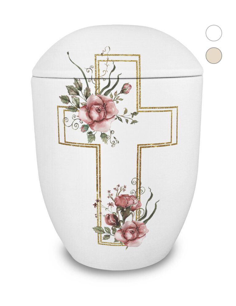 Seeurne Kreuz mit Rosen