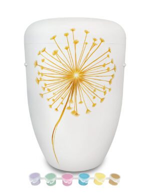 Urne zum Selbstgestalten - Pusteblume, gold