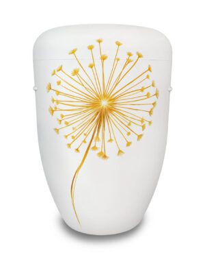Urne zum Selbstgestalten - Pusteblume in gold