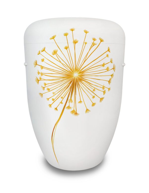 Urne zum Selbstgestalten - Pusteblume in gold