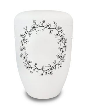 Urne zum Bemalen und Selbstgestalten - Blumenring