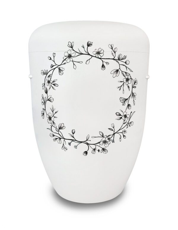 Urne zum Bemalen und Selbstgestalten - Blumenring