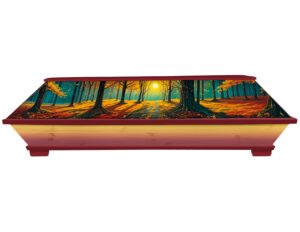 Bunter Sarg mit farbenfrohem Design