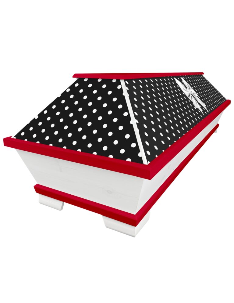 50s Rockabilly Sarg mit Polka Dots