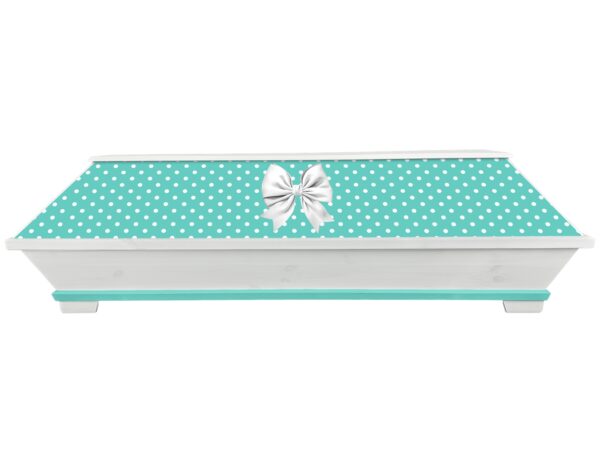 Rockabilly Sarg Polka Dots in türkis