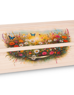 Sarg mit Blumenwiese