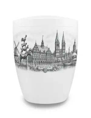 Bremen Urne mit Skyline von Bremen