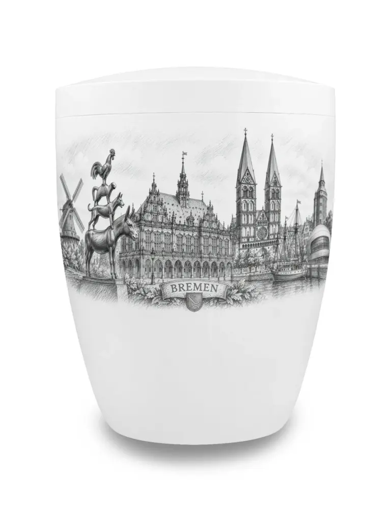 Bremen Urne mit Skyline von Bremen