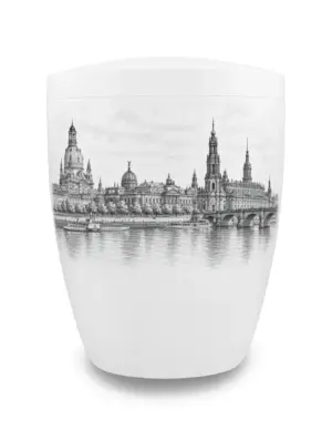 Dresden Urne mit Skyline von Dresden