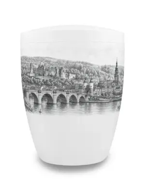 Heidelberg Urne mit Skyline von Heidelberg