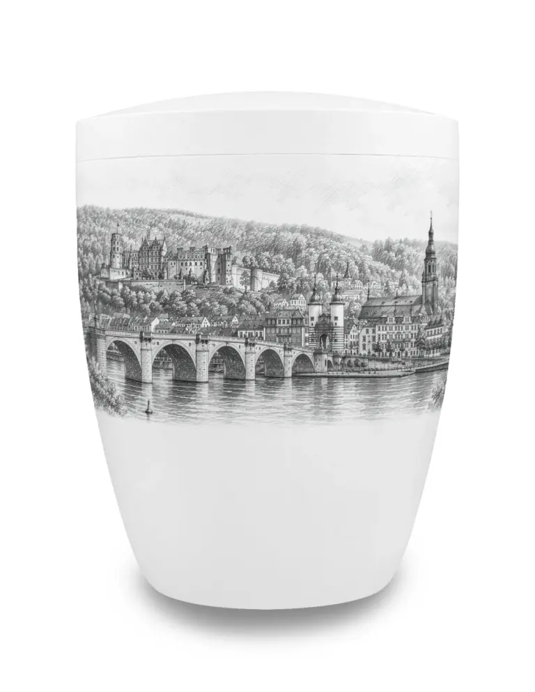 Heidelberg Urne mit Skyline von Heidelberg