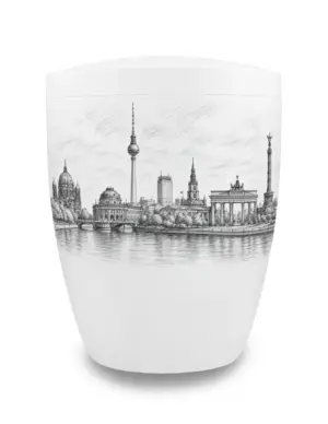 Berlin Urne mit Skyline von Berlin
