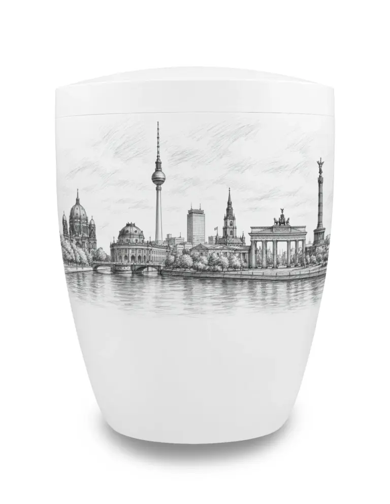 Berlin Urne mit Skyline von Berlin