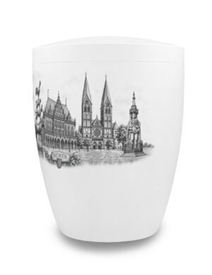 Bremen Urne mit der Skyline von Bremen, seitlich