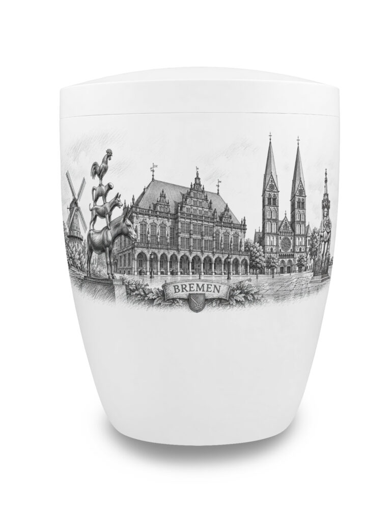 Bremen Urne mit der Skyline von Bremen